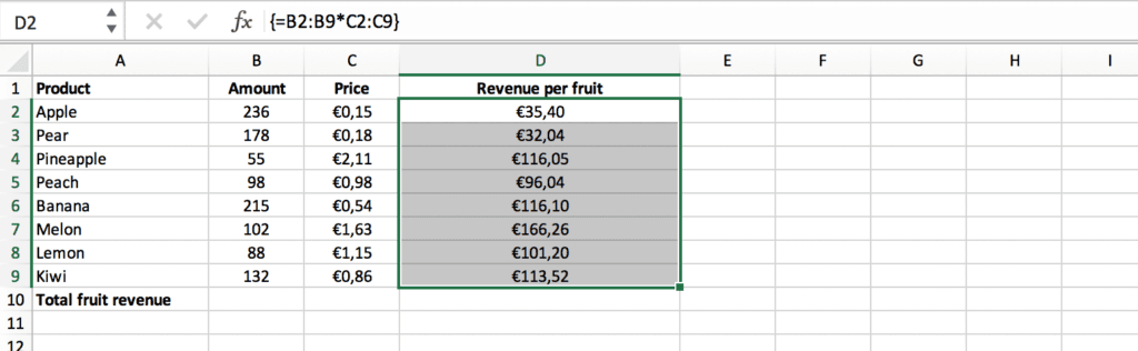 What is an array formula in Excel // PerfectXL Academy