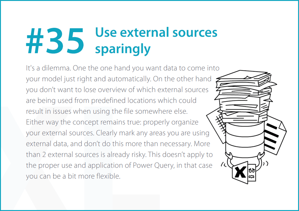 Excel Principe 35: Gebruik externe bronnen spaarzaam // PerfectXL Academy