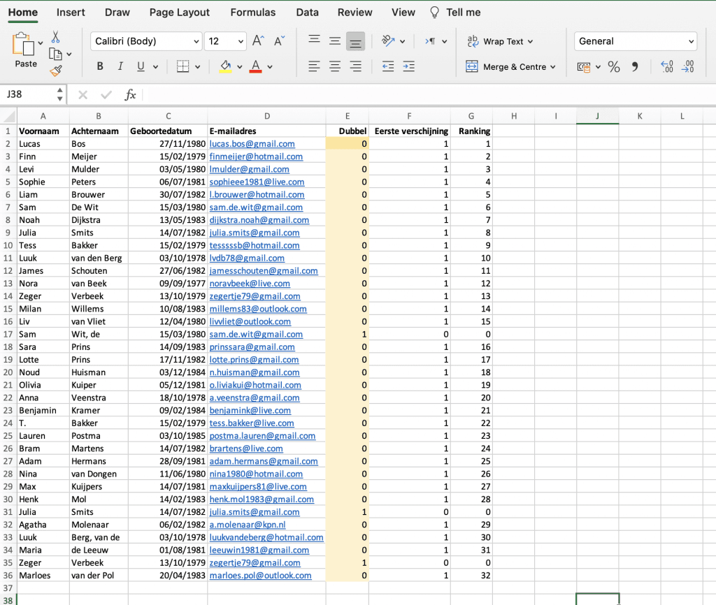 Handmatige ontdubbeling in Excel // Voorbeeld // PerfectXL Academy