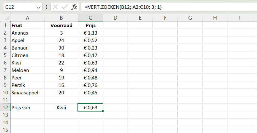 VLOOKUP niet-exacte match // PerfectXL Academy