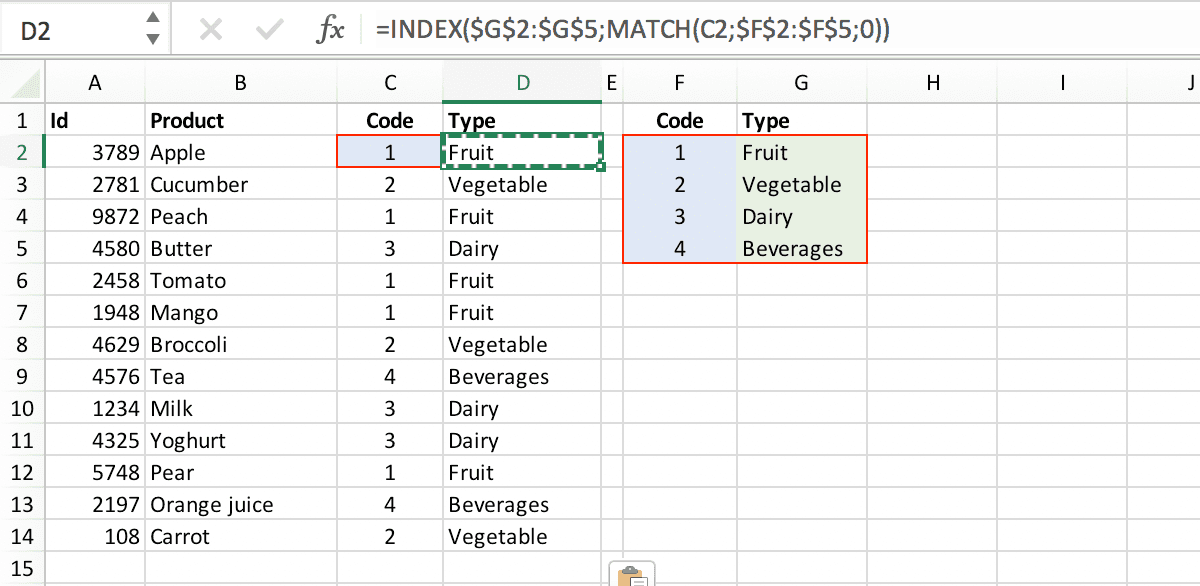 INDEX en MATCH voorbeeld // PerfectXL Academy