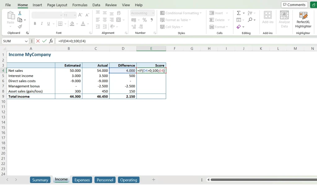 Formula with a hidden circular reference // PerfectXL Formula with a hidden circular reference // PerfectXL