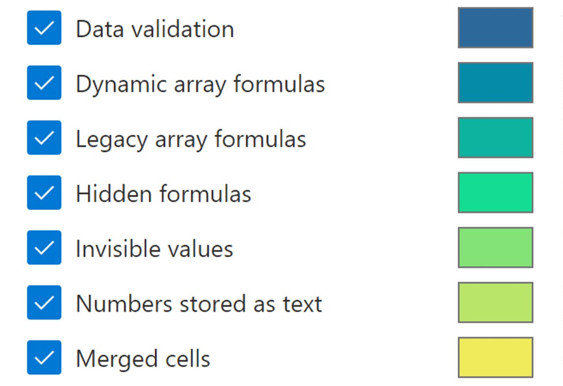 Mark various cell aspects // PerfectXL