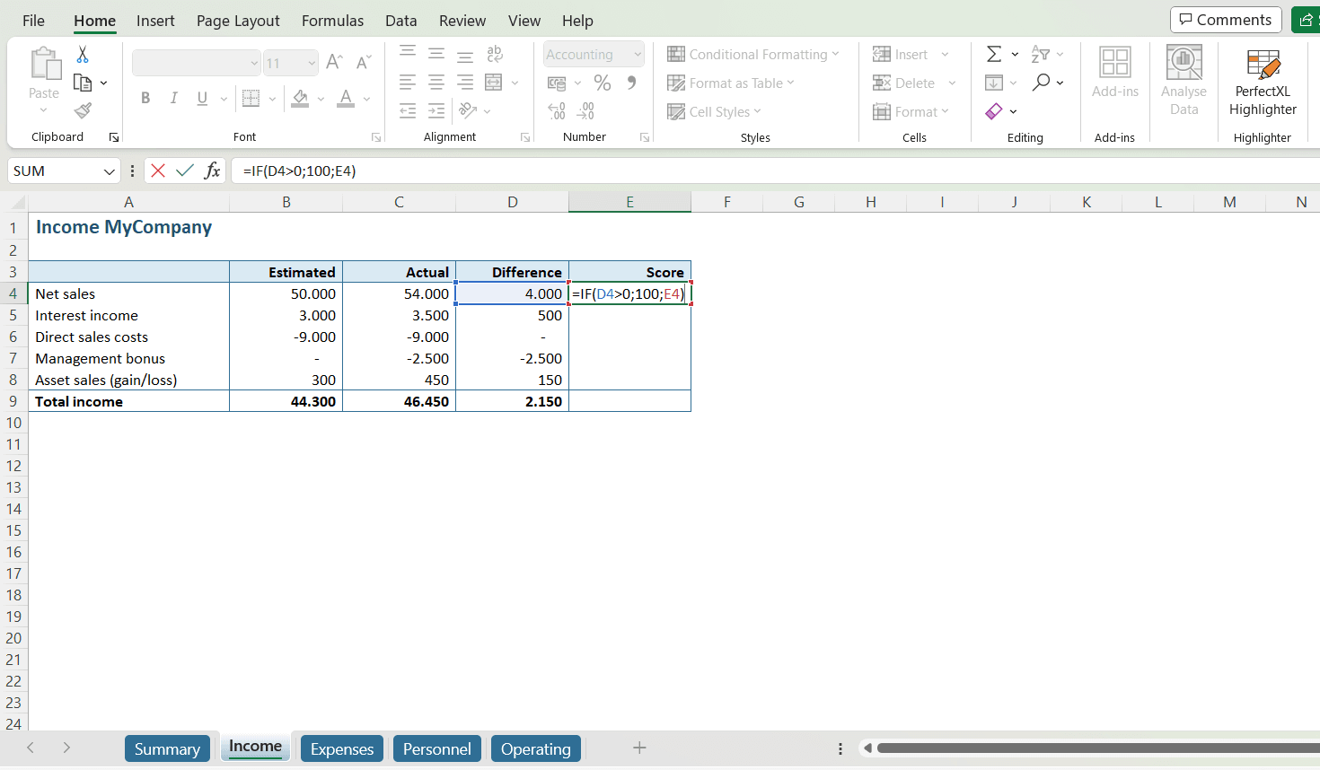 Formule met verborgen kringverwijzing // PerfectXL